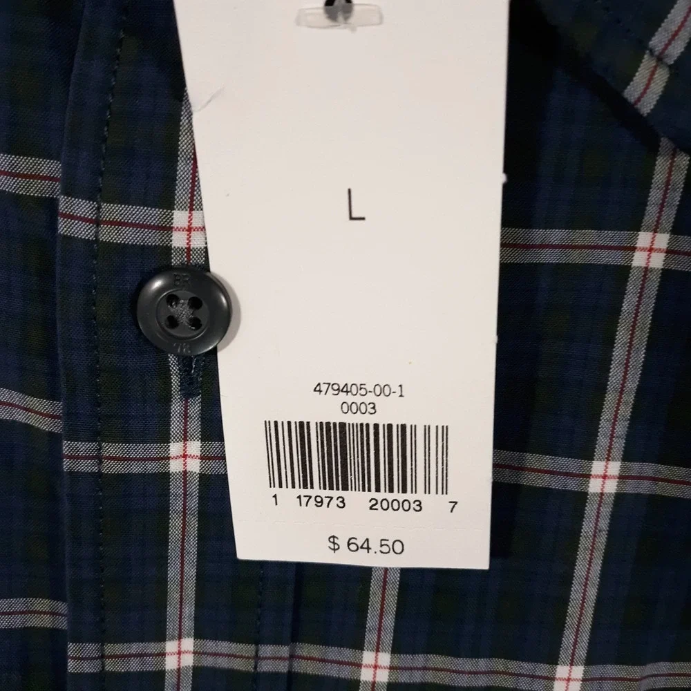 Banana Republic Shirt Mens Size Large Camden Fit Cotton Blue NEW